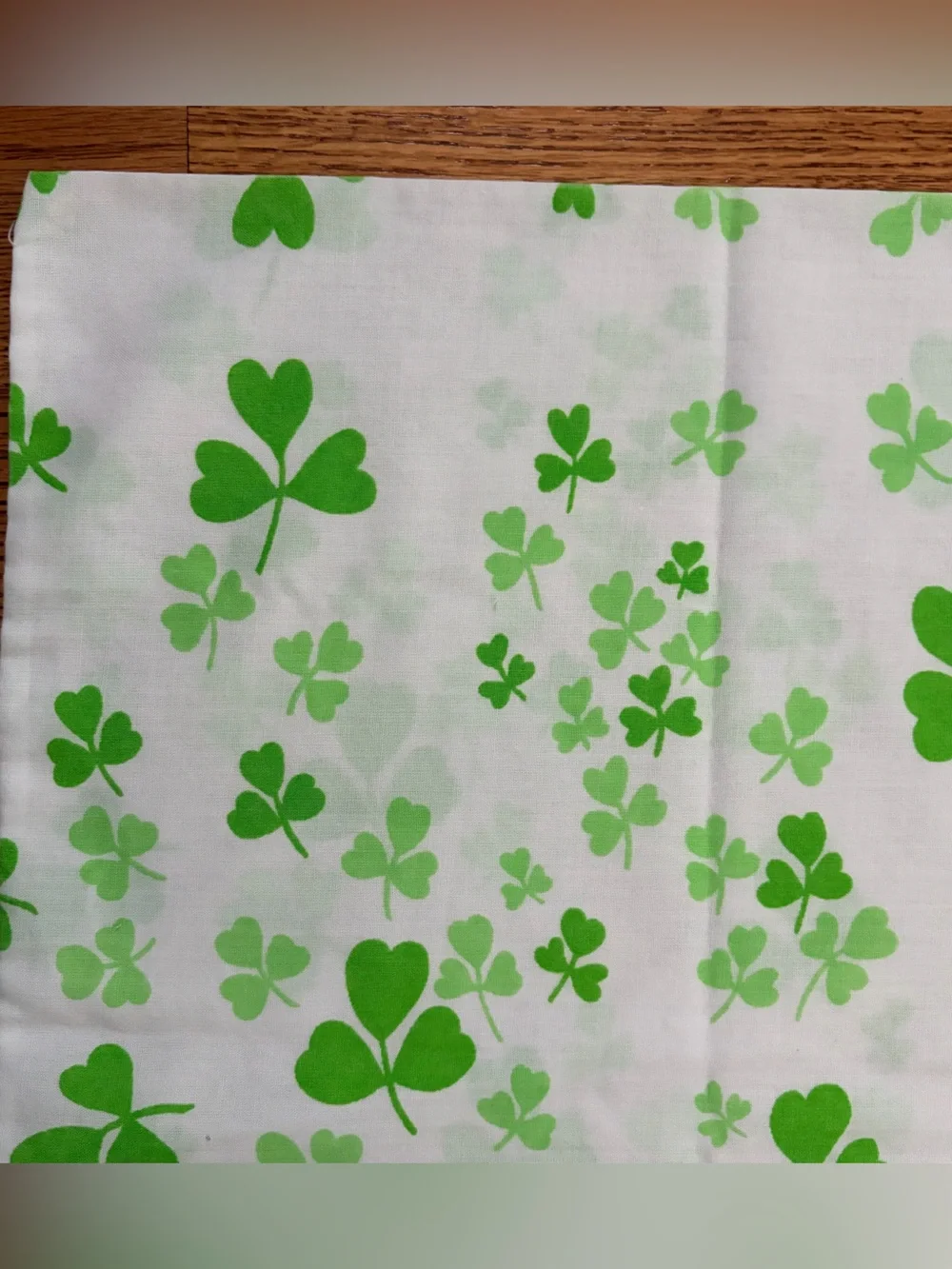 Vintage Anne Klein Burlington Standard Pillowcase Green Shamrock Clover Scallop